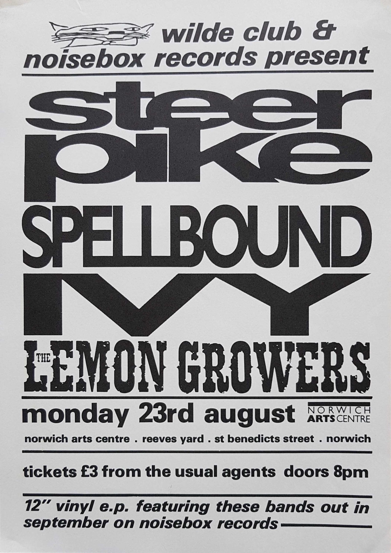 Picture of Poster-TLG-NACM Norwich Arts Centre - Medium (With Steer Pike / Spellbound / Ivy) by artist The Lemon Growers 