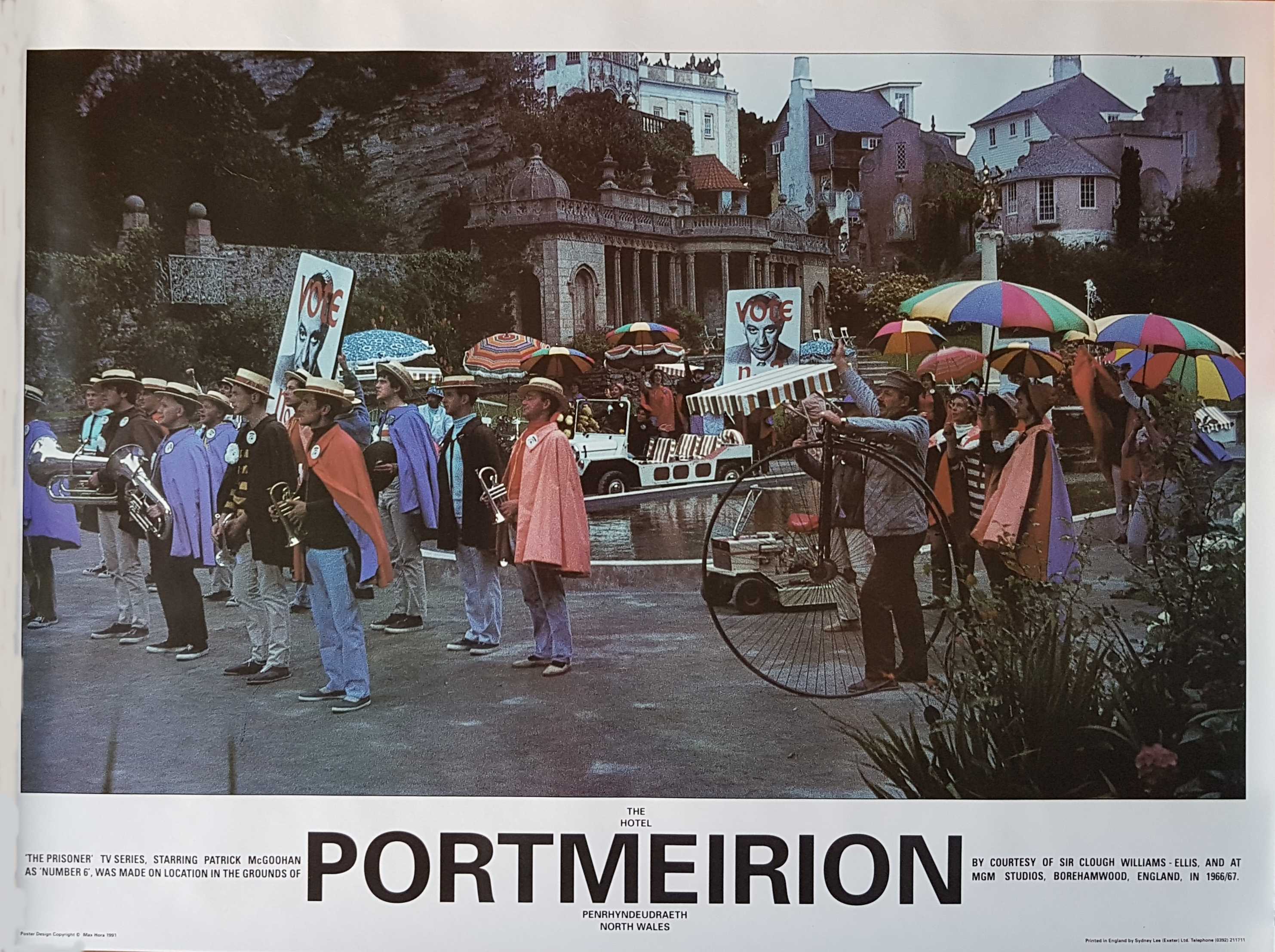 Picture of Poster-TP-PortBui The Prisoner - Portmeirion buildings by artist Unknown from ITV, Channel 4 and Channel 5 library