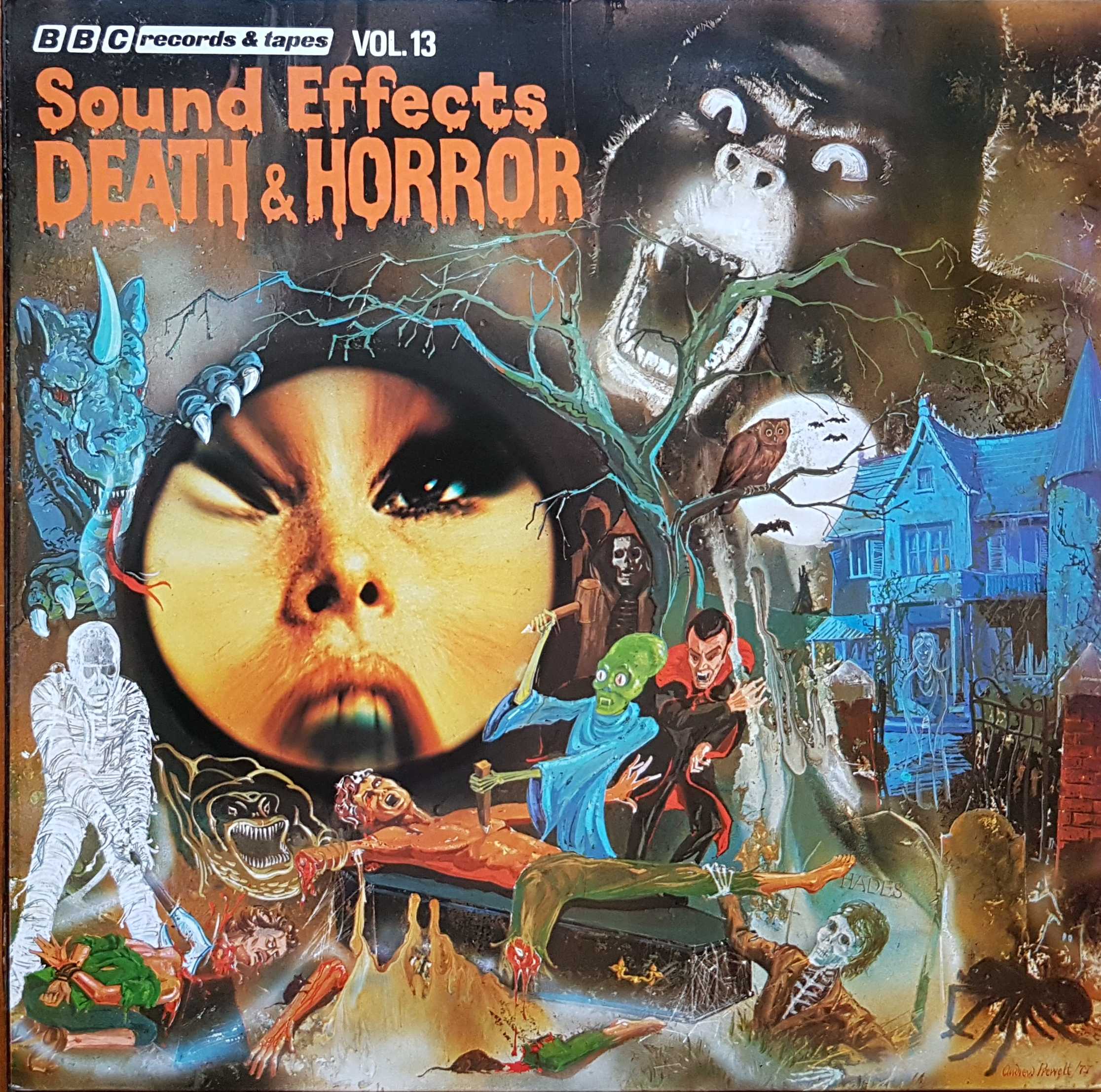 Picture of REC 269 Death and horror by artist Mike Harding from the BBC records and Tapes library