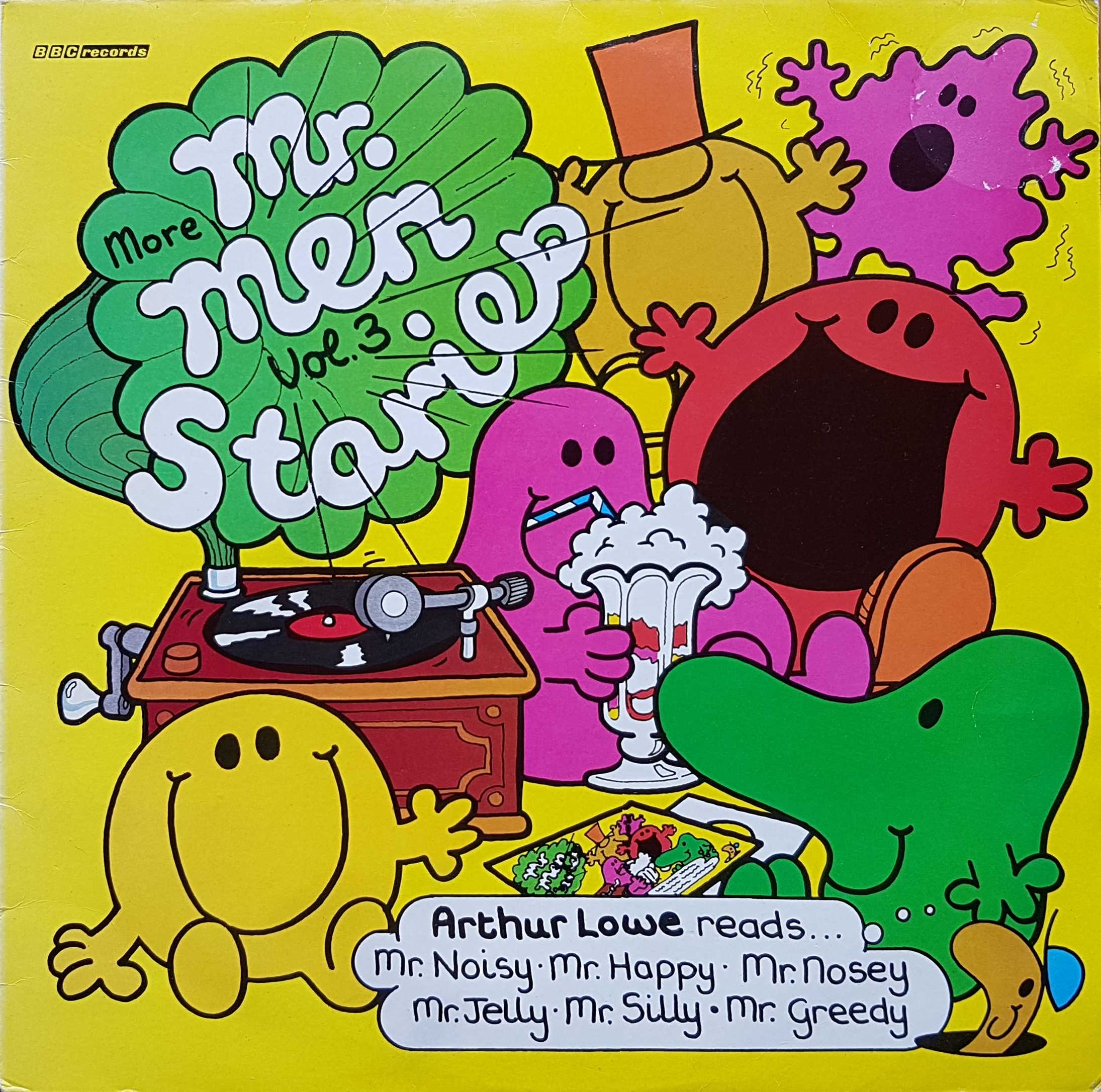 Picture of REC 457 More Mr. Men stories - Volume 3 by artist Roger Hargreaves / Arthur Lowe from the BBC albums - Records and Tapes library