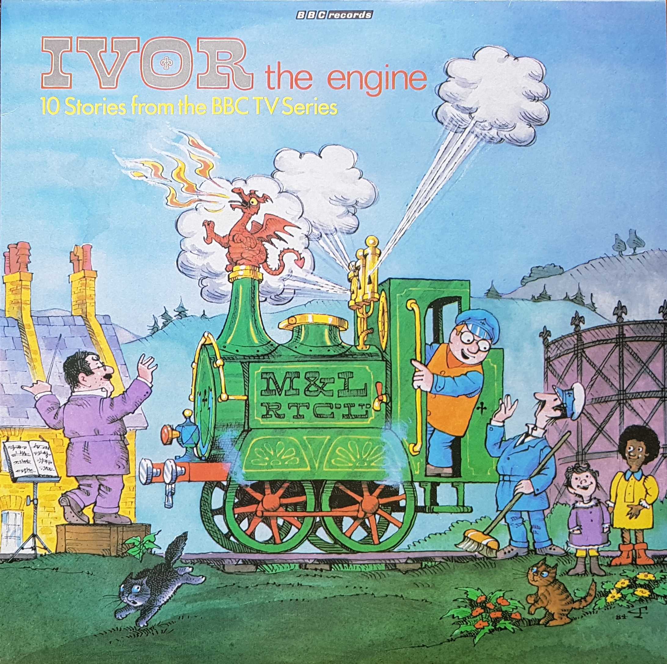 Picture of REC 517 Ivor the engine by artist Oliver Postgate from the BBC albums - Records and Tapes library