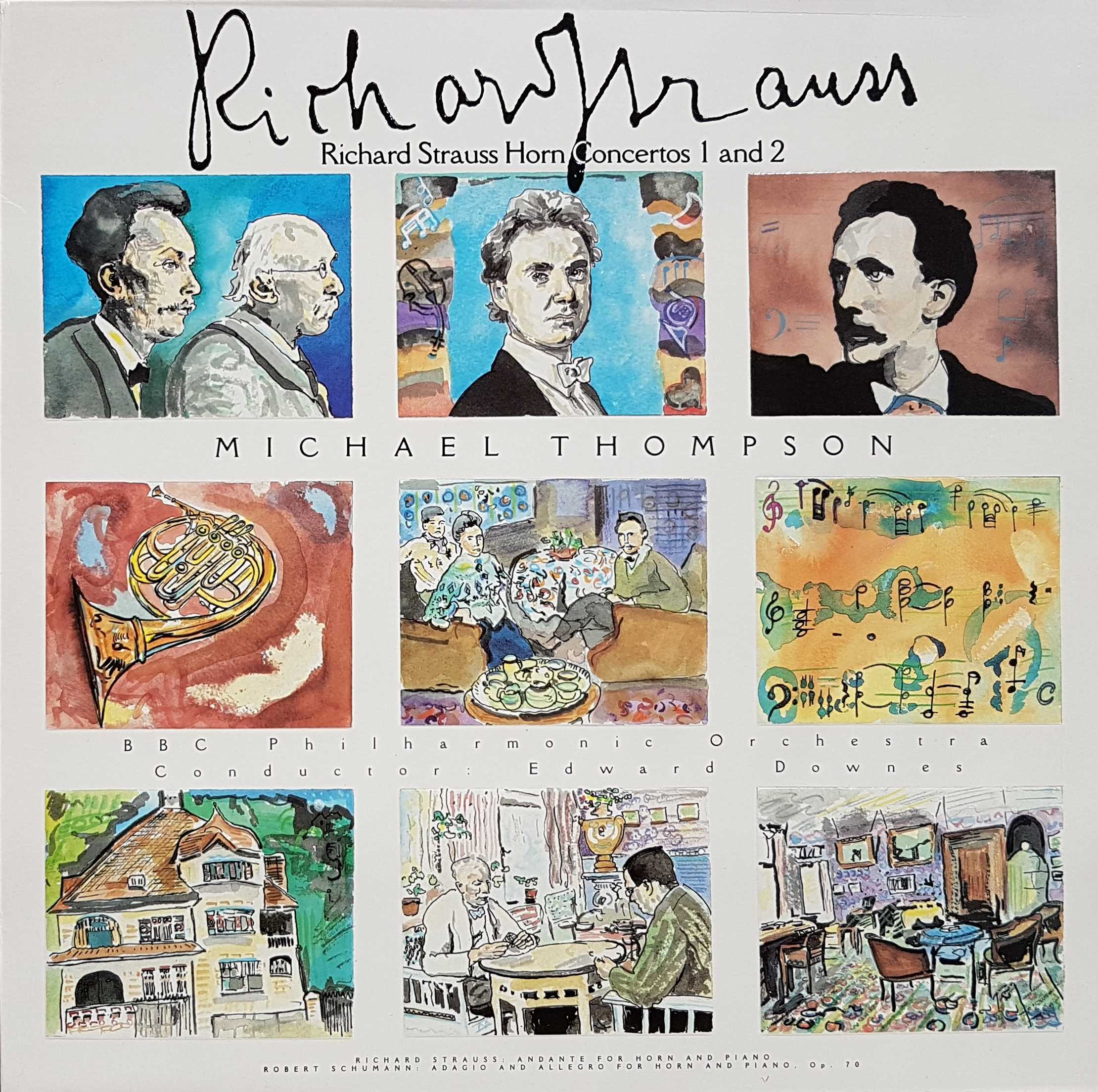 Picture of REN 641 Richard Strauss - Horn concertos by artist Richard Strauss from the BBC albums - Records and Tapes library