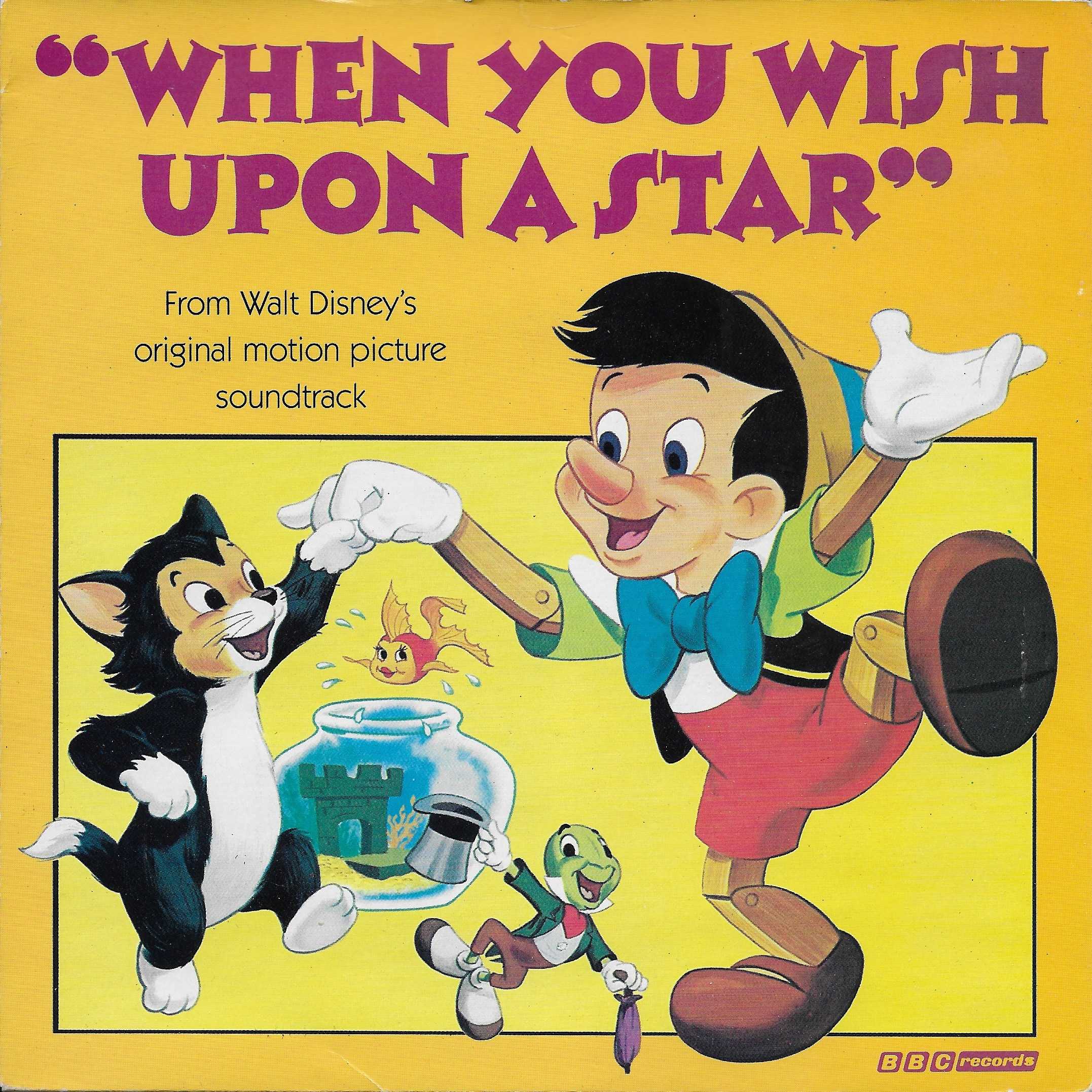 Picture of RESL 197 When you wish upon a star by artist Washington / Harline (Pinocchio - Jiminy Cricket) from the BBC singles - Records and Tapes library