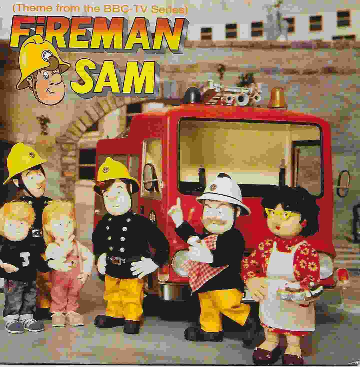 Picture of Fireman Sam by artist Maldwyn Pope from the BBC singles - Records and Tapes library
