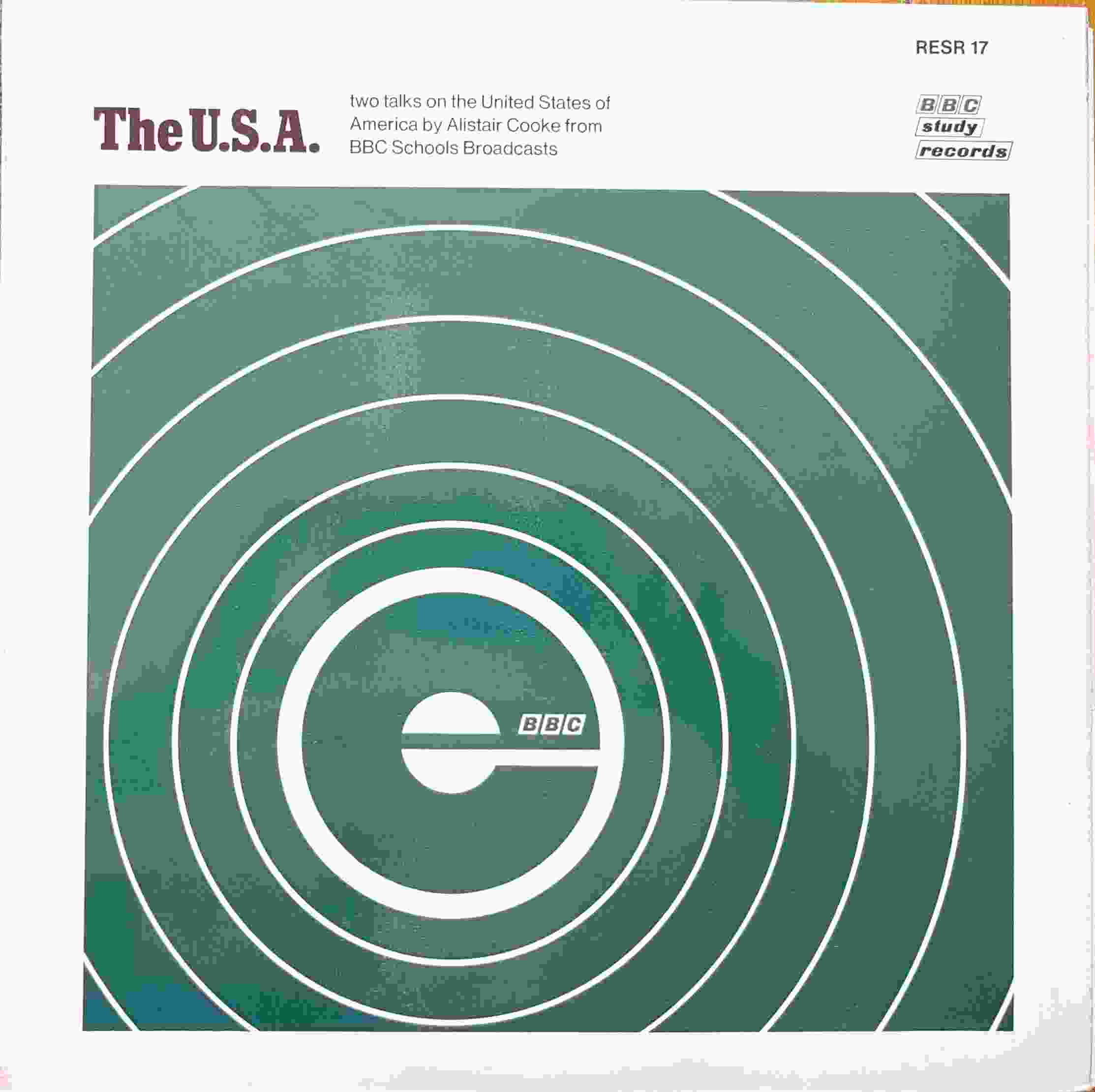 Picture of RESR 17 The U. S. A. by artist Alistair Cooke from the BBC albums - Records and Tapes library