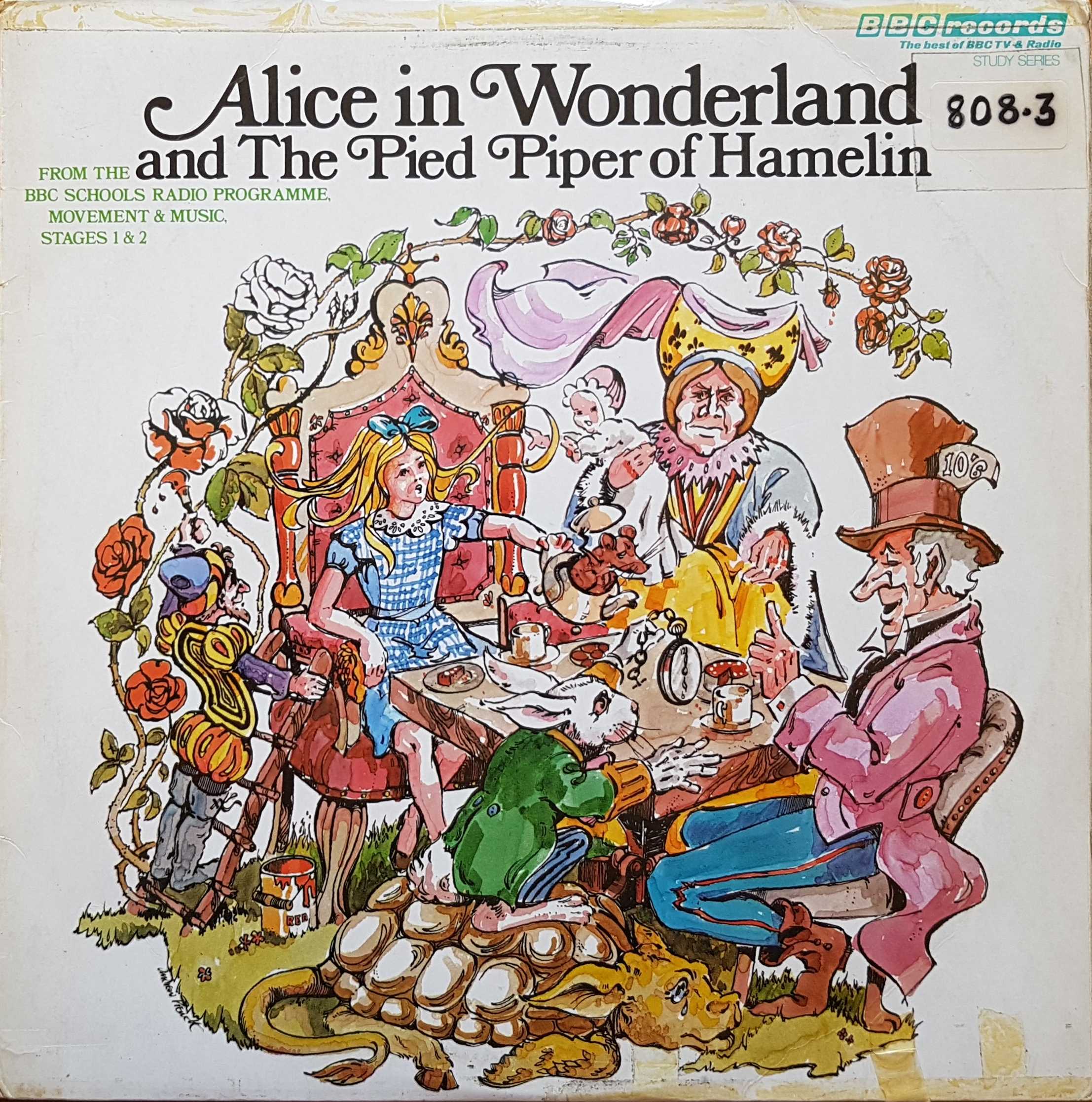 Picture of RESR 33 Alice in Wonderland and the pied piper of Hamelin by artist Vera Grey / Pamela Kenway from the BBC albums - Records and Tapes library