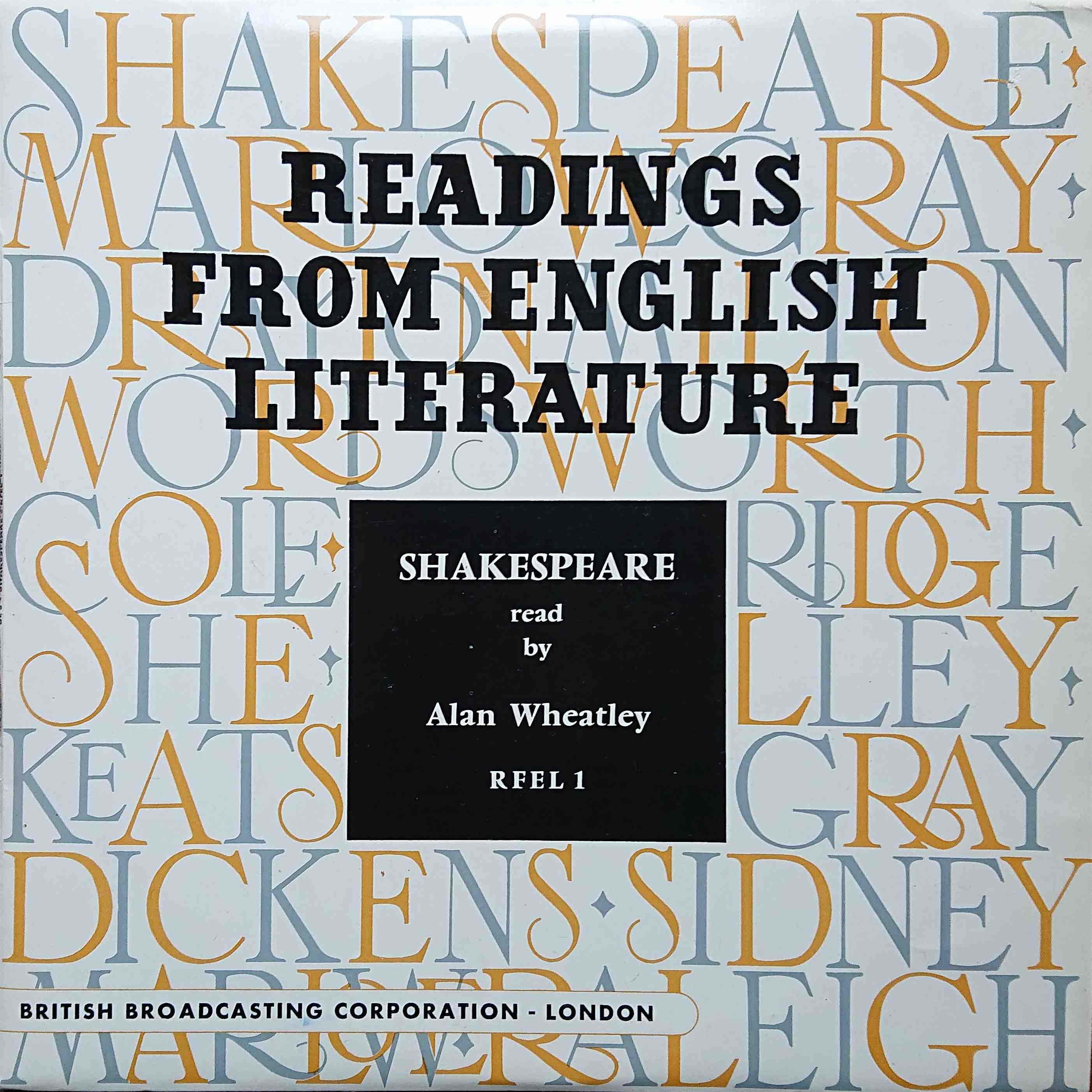 Picture of RFEL 1 Shakespeare  by artist Alan Wheatley from the BBC 10inches - Records and Tapes library