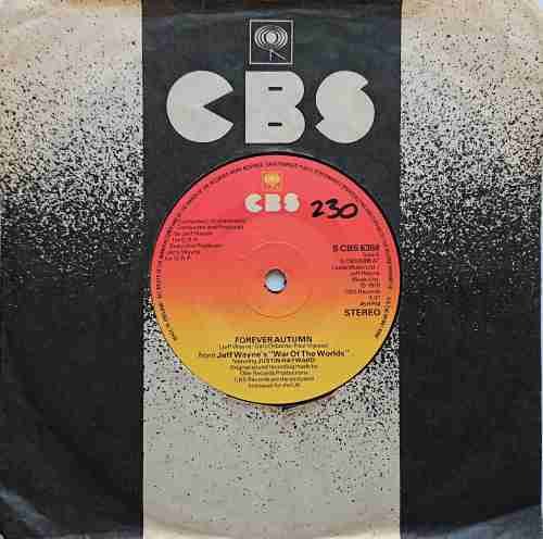 S CBS 6368 Forever Autumn Justin Hayward from ITV, Channel 4 and Channel 5 library Front cover of S CBS 6368