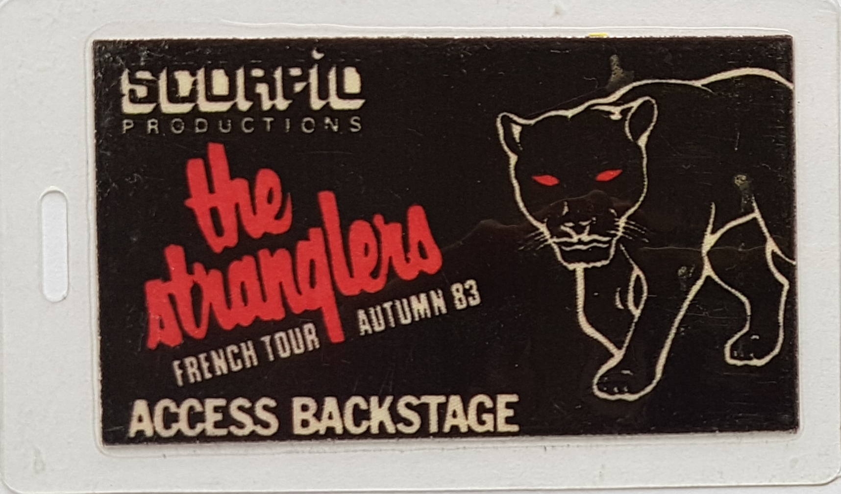 Picture of Back stage pass - French tour by artist The Stranglers from The Stranglers anything_else