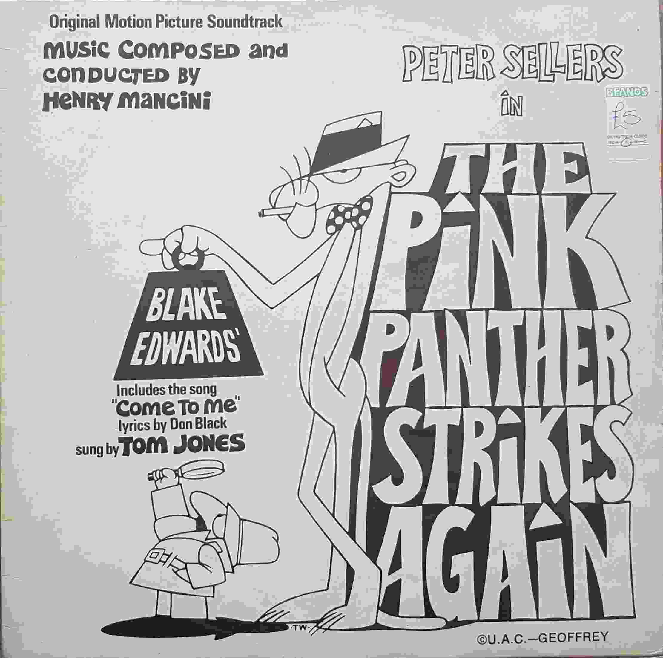 Picture of UAS 30012 The pink panther strikes again - Promotional copy by artist Henry Mancini / Don Black from ITV, Channel 4 and Channel 5 albums library