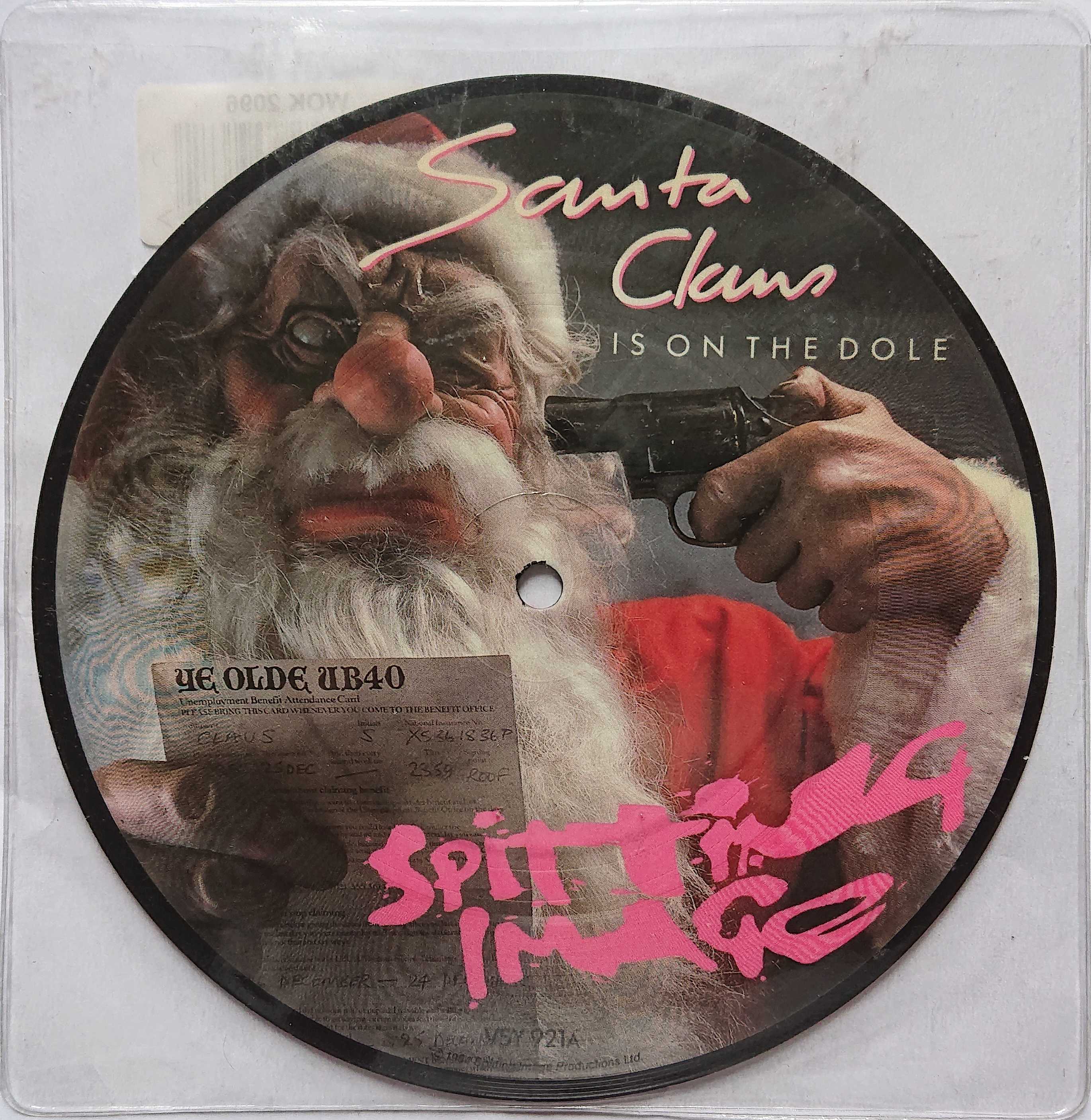 Picture of Santa Claus is on the dole (Spitting Image) by artist Pope / Grant / Naylor from ITV, Channel 4 and Channel 5 singles library